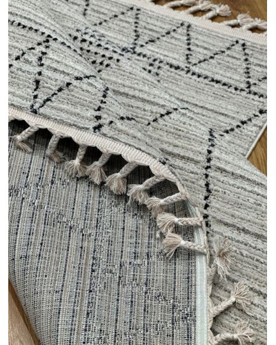 Xalça Natural halı Nordic NDC04CB, 120x170 sm, polyester, boz/qara