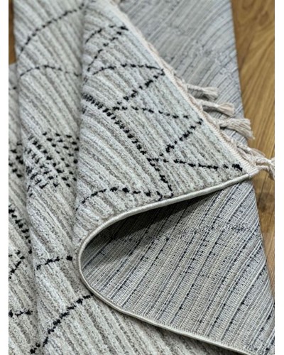 Xalça Natural halı Nordic NDC04CB, 120x170 sm, polyester, boz/qara