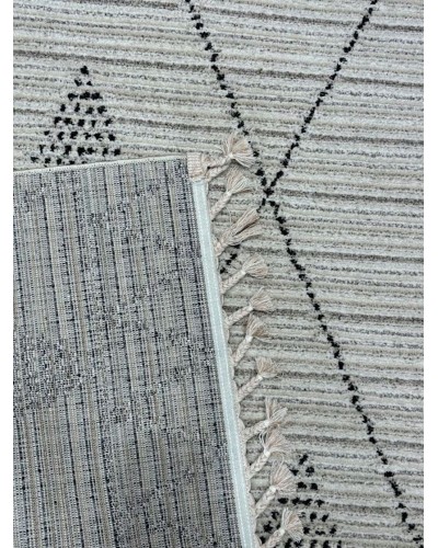 Xalça Natural halı Nordic NDC04CB, 120x170 sm, polyester, boz/qara