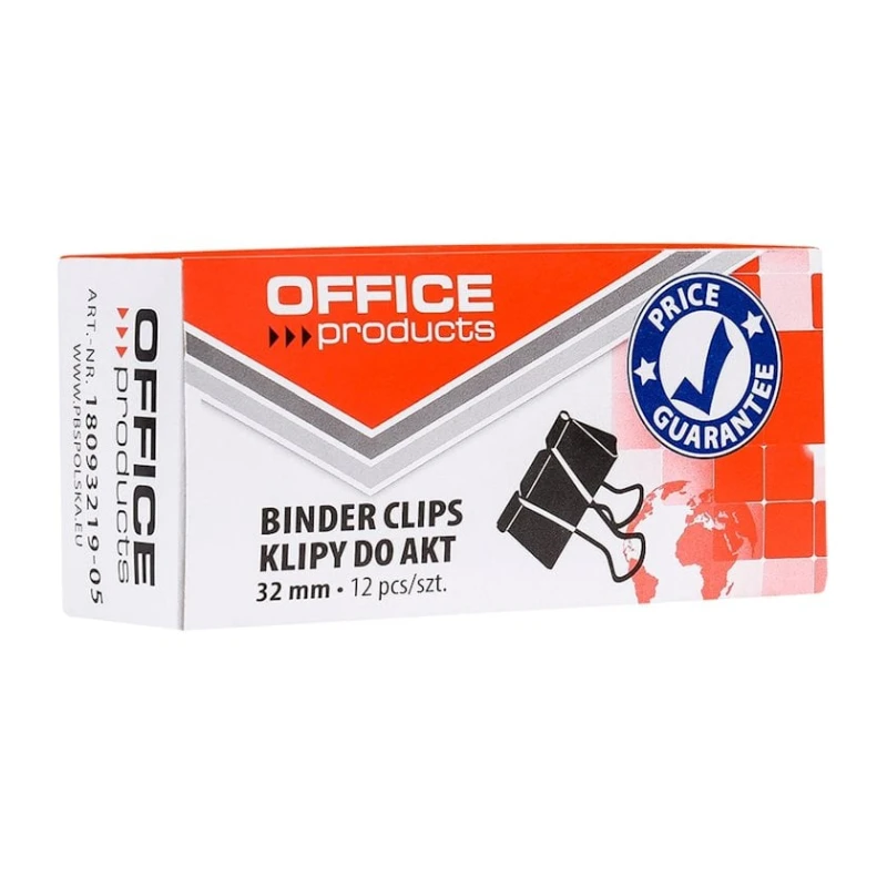 Зажимы для документов Office Product,32 мм,12 шт,черные Зажимы для документов Office Product,32 мм,12 шт,черные