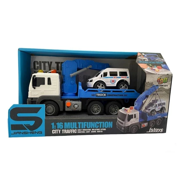 Эвакуатор Istoys JS106A 1:16 Multifunktion, 3+ лет, белый/синий