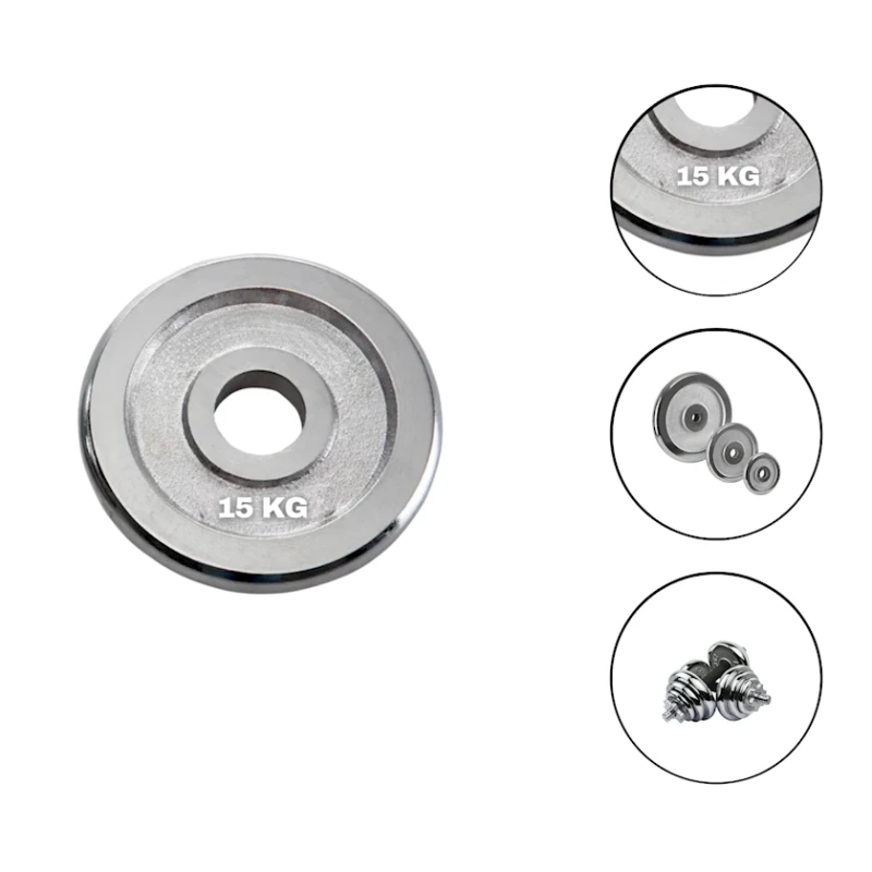 Диск Ironflex 1195 15 кг, хром, диаметр отверстия 30 мм Диск Ironflex 1195 15 кг, хром, диаметр отверстия 30 мм