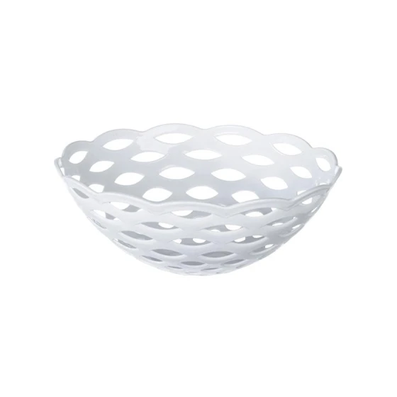 Meyvə qabı SPB_6324, dairəvi, 33x33x13 sm, ağ