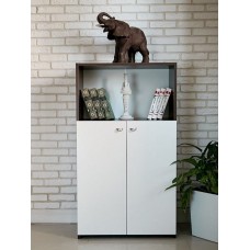 Komod Letta, 112x62x34 sm, LDSP, tünd qəhvəyi/ağ