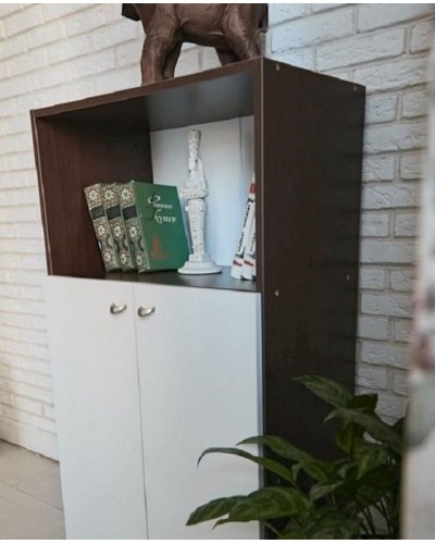 Komod Letta, 112x62x34 sm, LDSP, tünd qəhvəyi/ağ