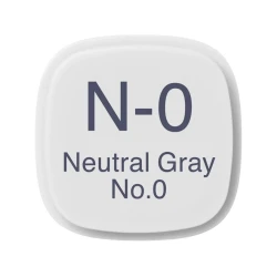 Маркер Copic Classic, N-0, Neutral Gray, No.0, двусторонний, серый