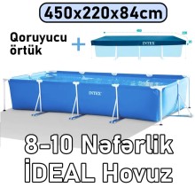 Hovuz Intex Rectangular Frame 7127TX28273C, karkas, həcm 7127 l, mavi, 450x220x84 - 7127TX28273C