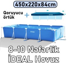 Hovuz Intex Rectangular Frame 7127TX28273C, karkas, həcm 7127 l, mavi, 450x220x84 - 7127TX28273C