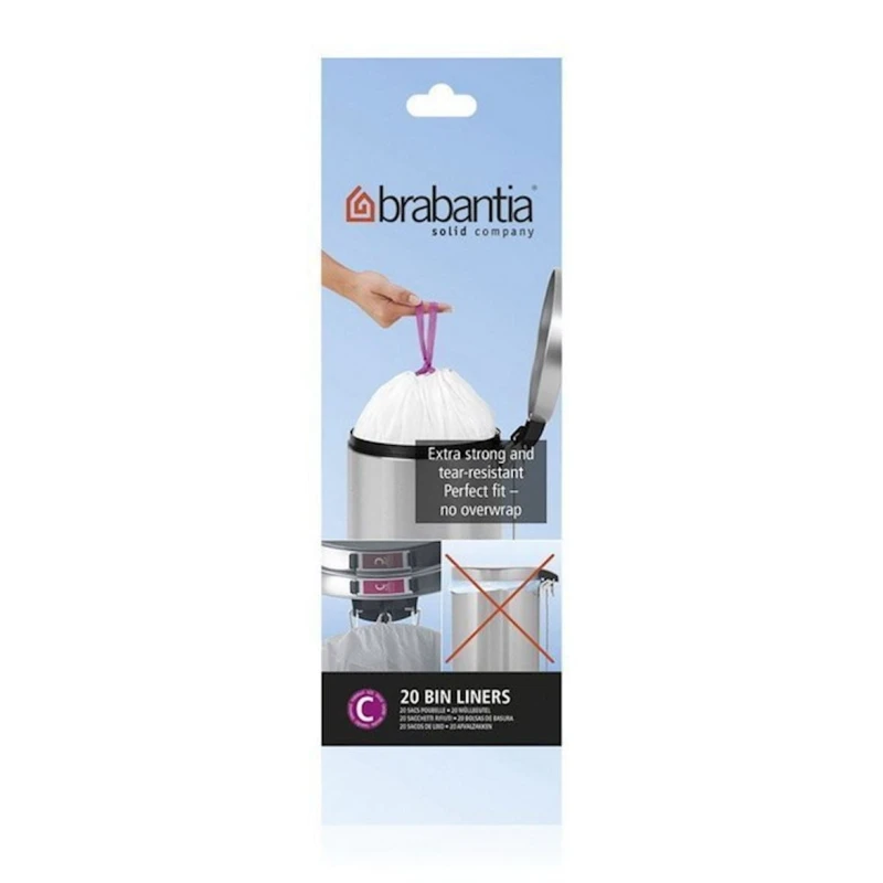 Zibil torbaları Brabantia PerfectFit C, 10-12 l, rulon, 20 əd Zibil torbaları Brabantia PerfectFit C, 10-12 l, rulon, 20 əd