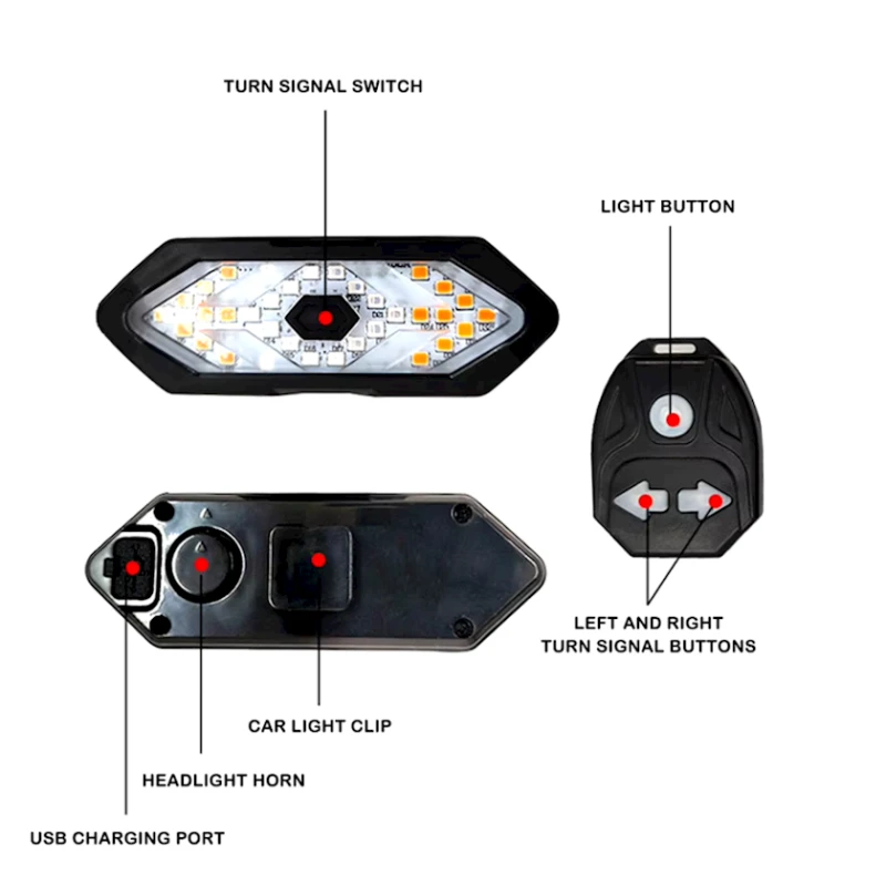 Velosiped arxa fənəri Night Riding Turn Signal