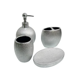 Набор аксессуаров для ванной 20259023, керамика, серый Набор аксессуаров для ванной 20259023, керамика, серый