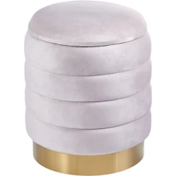 Пуфик 14, ткань, сиреневый, 40x35x35 см