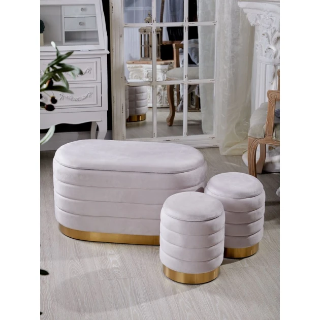 Пуфик 14, ткань, сиреневый, 40x35x35 см