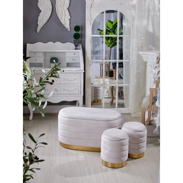 Пуфик 14, ткань, сиреневый, 40x35x35 см