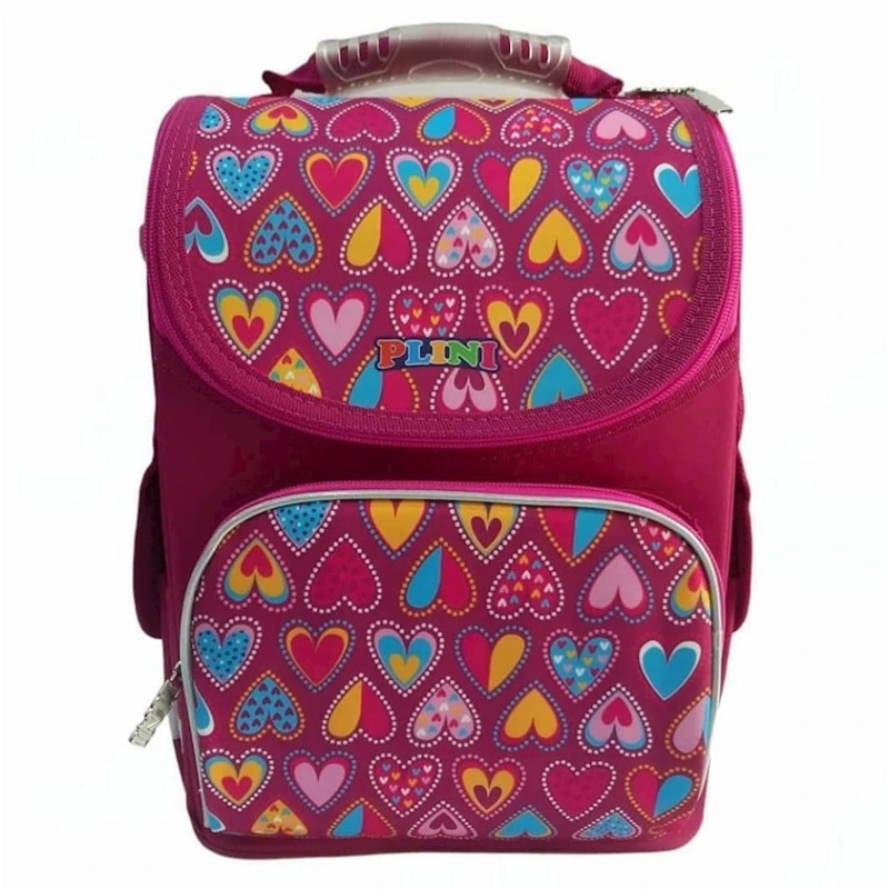 Məktəbli bel çantası PLINI Hearts, iki bölmə ilə Məktəbli bel çantası PLINI Hearts, iki bölmə ilə