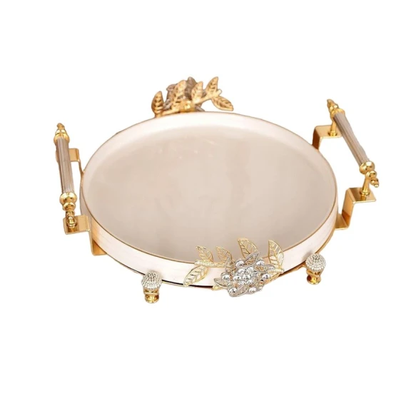Круглый поднос PH-3465 золотистый Круглый поднос PH-3465 золотистый