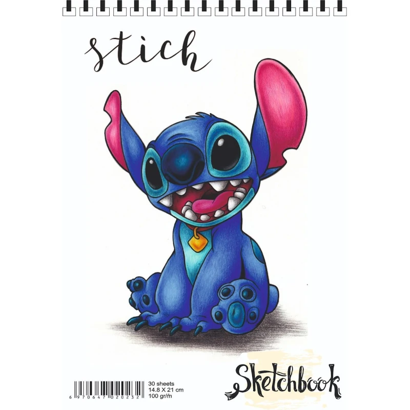 Bloknot Sketchbook S09 Stich A5, 30 vərəq, ağ Bloknot Sketchbook S09 Stich A5, 30 vərəq, ağ