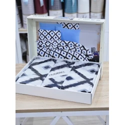 Yataq dəsti Hummel SHA-00006256, yorğan üzü 200x220 sm, mələfə 240x260 sm, 2 əd yastıq üzü 50x70 sm, ikinəfərlik, pambıq, rəngbərəng