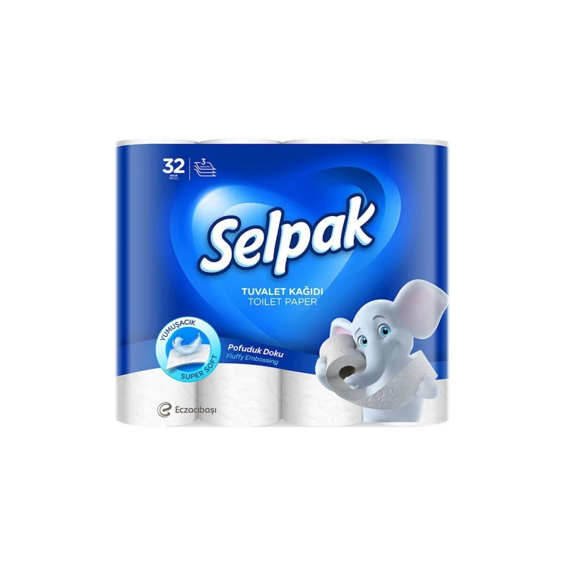 Tualet kağızı Selpak Super Soft, 3 qat, 32 rulon Tualet kağızı Selpak Super Soft, 3 qat, 32 rulon