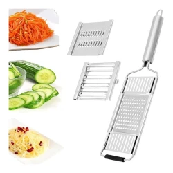 Овощерезка со сменными насадками H0345, 3 шт насадки, нержавеющая сталь, серебристый Овощерезка со сменными насадками H0345, 3 шт насадки, нержавеющая сталь, серебристый