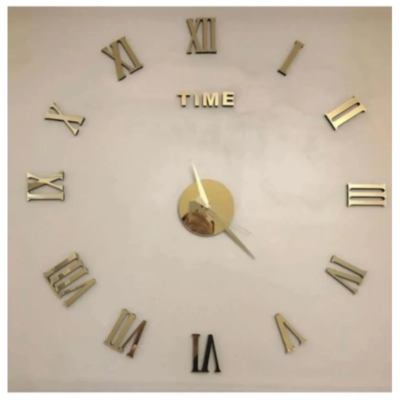 Настенные часы saat_654, металл, золотистый Настенные часы saat_654, металл, золотистый