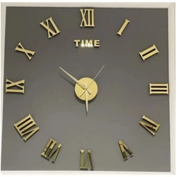 Настенные часы saat_654, металл, золотистый Настенные часы saat_654, металл, золотистый