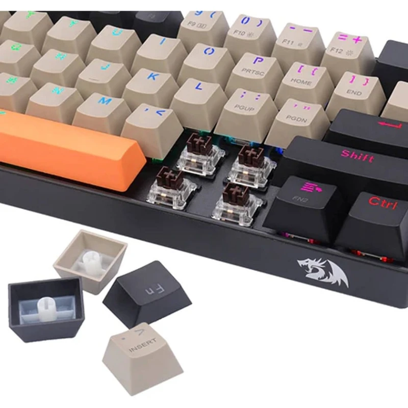 Клавиатура Redragon Draconic PRO 3 Mode K530-OG&GY&BK-RGB-PRO Клавиатура Redragon Draconic PRO 3 Mode K530-OG&GY&BK-RGB-PRO