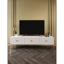 TV üçün tumba 035, LDSP, fil dişi/qızılı, 180x55x33 sm