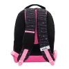 Школьный рюкзак Must 584562 полиэстер, черный/розовый, для девочек, 32x18x43 см