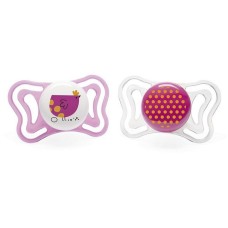 Əmziklər dəsti Chicco Physio Light, 16-36 ay, silikon, 2 əd, çəhrayı