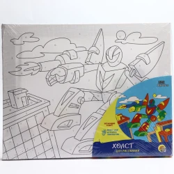 Nömrələr üzrə kətan Рыжий Кот Летающий робот, 20x25 sm Nömrələr üzrə kətan Рыжий Кот Летающий робот, 20x25 sm