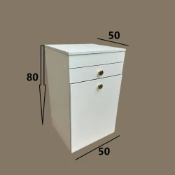 Туалетный столик 3563_M2StolMirWh Белый, ЛДСП, 80x50x50 см, со стулом