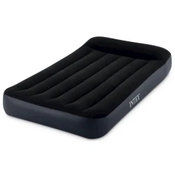 Надувной матрас Intex Pillow Rest Classic Bed Dura-Beam 64141 с подголовником односпальный, 191x99x25 см, до 136 кг, Черный