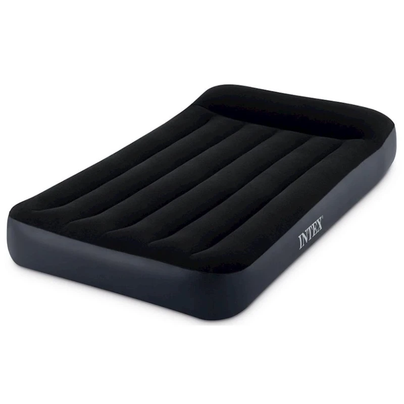 Надувной матрас Intex Pillow Rest Classic Bed Dura-Beam 64141 с подголовником односпальный, 191x99x25 см, до 136 кг, Черный Надувной матрас Intex Pillow Rest Classic Bed Dura-Beam 64141 с подголовником односпальный, 191x99x25 см, до 136 кг, Черный