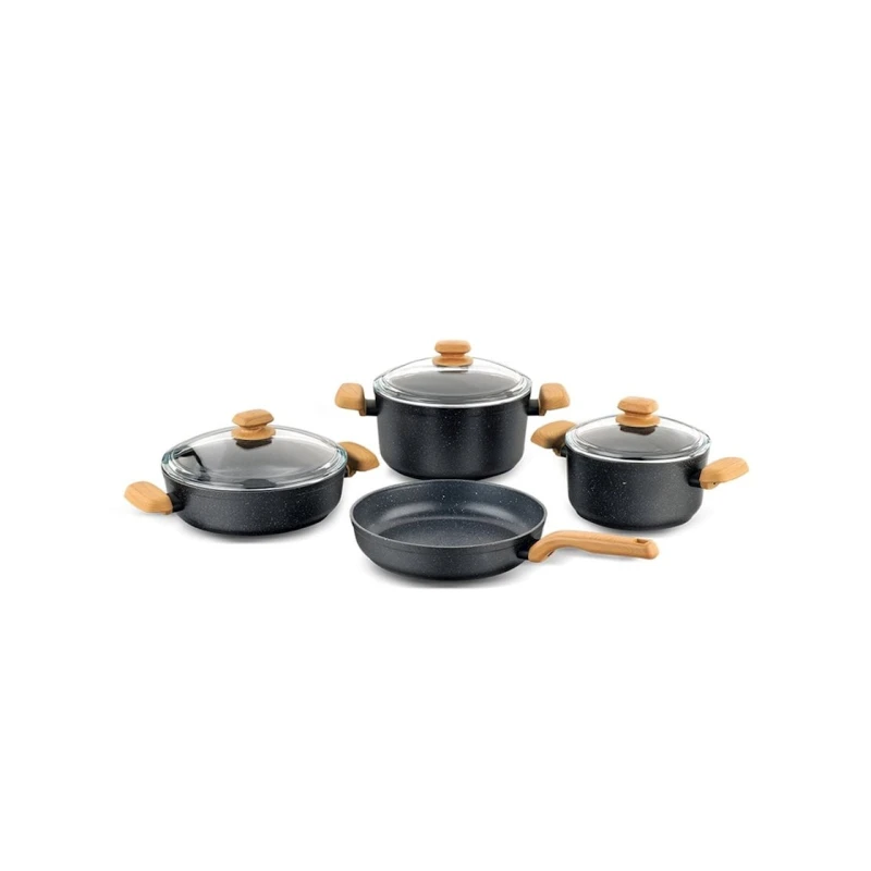 Набор кастрюль Korkmaz A1249, 7 предметов, черный