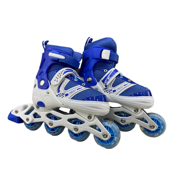 Роликовые коньки Kahn12 S, размер 30-33, синие/белые
