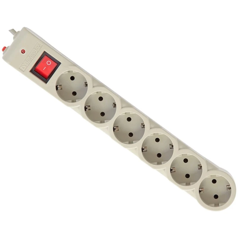 Сетевой фильтр Defender DFS 601 1.8м, 6-розеточный Сетевой фильтр Defender DFS 601 1.8м, 6-розеточный