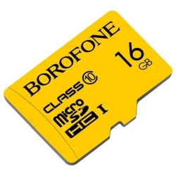 Карта памяти Borofone 16GB MicroSDHC Class 10 Yellow