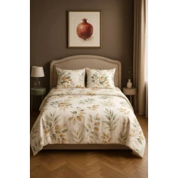 Комплект постельного белья Narlı 1508, простыня 180x240 см, пододеяльник 160x220 см, наволочка 50x70 см 1 шт, поликоттон, односпальный, разноцветный