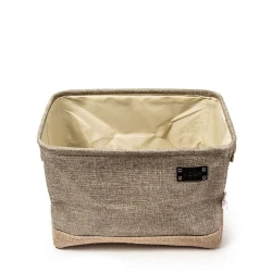Корзина для хранения Hom-me 100525, 34x24x22 см, полиэстер, бежевая