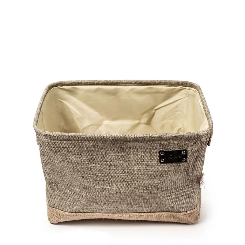 Корзина для хранения Hom-me 100525, 34x24x22 см, полиэстер, бежевая
