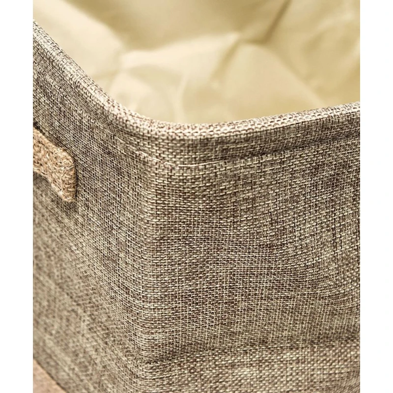 Корзина для хранения Hom-me 100525, 34x24x22 см, полиэстер, бежевая