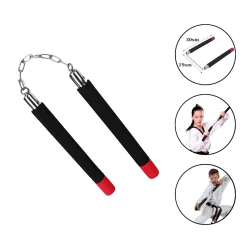 Нунчаки Taeosh 1201, металл/ПВХ, 30х19 см, черный Нунчаки Taeosh 1201, металл/ПВХ, 30х19 см, черный