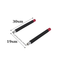 Нунчаки Taeosh 1201, металл/ПВХ, 30х19 см, черный Нунчаки Taeosh 1201, металл/ПВХ, 30х19 см, черный