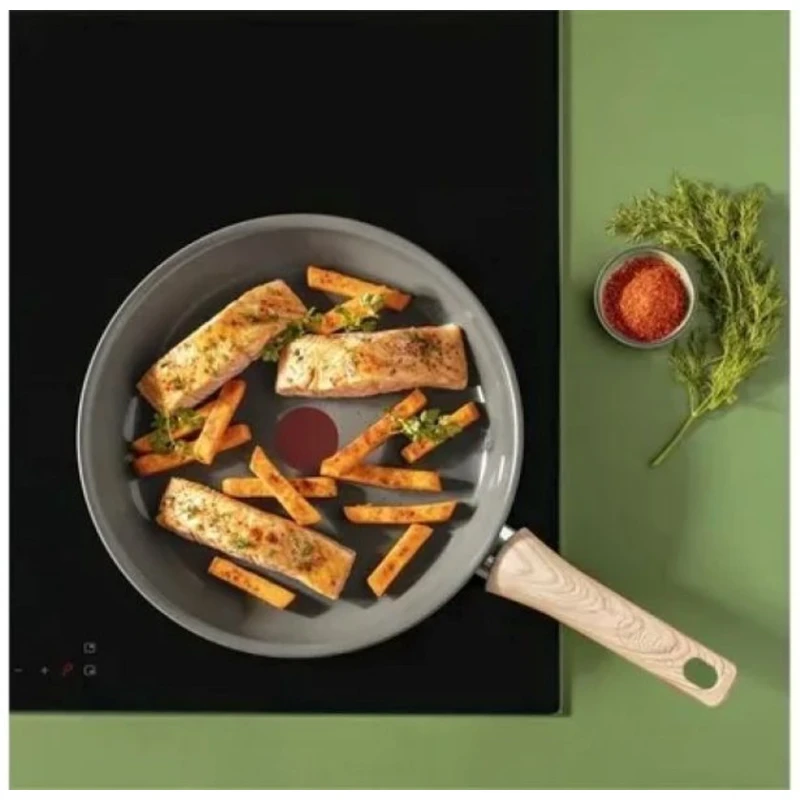 Сковородка Tefal Renew, алюминий, керамическое покрытие, серая, 24 см Сковородка Tefal Renew, алюминий, керамическое покрытие, серая, 24 см