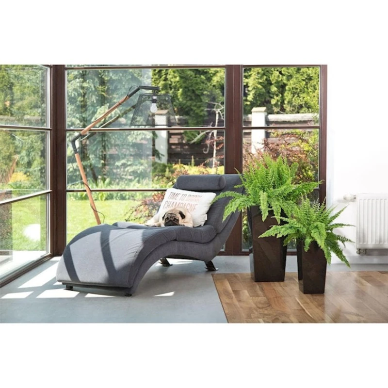 Dibçək Lamela Finezja 19x19х37 sm, plastik, qara Dibçək Lamela Finezja 19x19х37 sm, plastik, qara