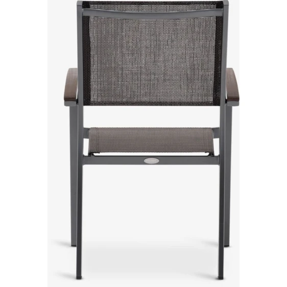 Кресло садовое Jysk Maderne, алюминий/ткань/дерево, серое, 58x92x62 см Кресло садовое Jysk Maderne, алюминий/ткань/дерево, серое, 58x92x62 см