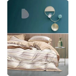 Комплект постельного белья MiraNova CTS-419, пододеяльник 160х220 см, простыня 180х240 см, наволочка 50х70 см, односпальный, сатин, разноцветный