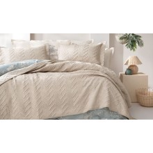 Örtük və yastıq üzü dəsti Yataş Curly, örtük 170x240 sm, yastıq üzü 50x70 sm, birnəfərlik, pambıq/poliester, bej