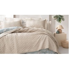 Örtük və yastıq üzü dəsti Yataş Curly, örtük 170x240 sm, yastıq üzü 50x70 sm, birnəfərlik, pambıq/poliester, bej